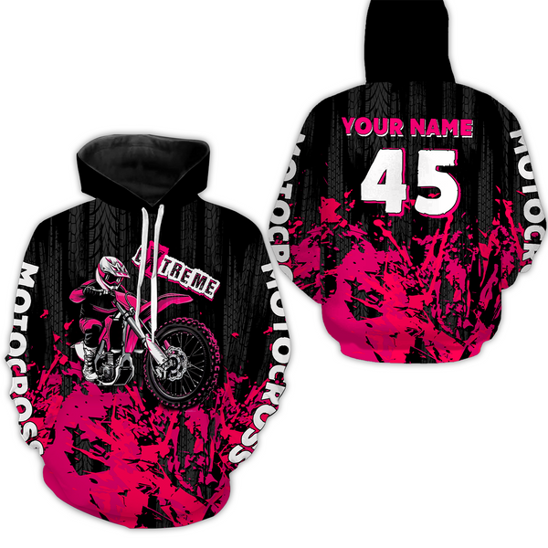 Maxcorners Adult&Kid pink custom Motocross jersey upf30+ dirt bike jersey mens women Motocross Shirt| MT2709