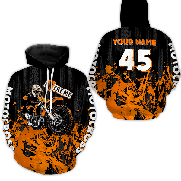 Maxcorners Adult&Kid orange custom Motocross jersey upf30+ dirt bike jersey mens women Motocross Shirt| MT2709