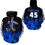 Maxcorners Adult&Kid blue custom Motocross jersey upf30+ dirt bike jersey mens women Motocross Shirt| MT2709