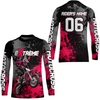 Maxcorners Adult&Kid pink custom dirt bike jersey motocross jersey mens women extreme motocross shirt| MT2709