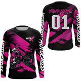 Maxcorners Pink Custom Dirt Bike Jersey Motocross Jersey Motocross Shirt LM2809