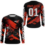 Maxcorners Red Custom Dirt Bike Jersey Motocross Jersey Motocross Shirt| LM2809