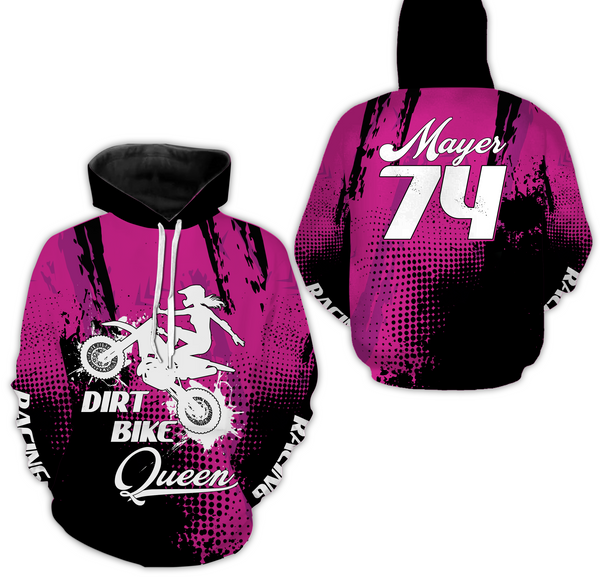 Maxcorners Dirt Bike Queen Custom Motocross Jersey for Girl Women Upf30+Racing Shirt| MT2709