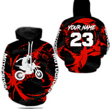 Maxcorners Custom Dirt Bike Jersey Red Motocross Jersey Upf30+ Mens Women Racing Shirt MT2809