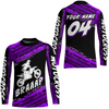 Maxcorners Custom Dirt Bike Jersey Purple Motocross Jersey Upf30+ Mens Racing Shirt| MT2809
