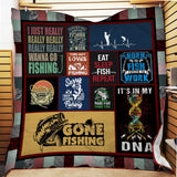 Maxcorners I Wanna Go Fishing 3D Quilt - Blanket