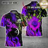 Maxcorners Jersey Flame Bowling Art Multioptions Customized Name, Team Name 3D Shirt (4 Colors)