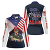 Maxcorners Make Fishing Great Again Patriotic Fishing Shirt, American Flag Fishing Shirt, SPF Long Sleeve Shirts Womens