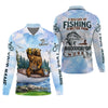Maxcorners Bear Fishing Life – Better Than Work UPF Fishing Shirt, Personalized Custom Name