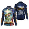Maxcorners Hooked On Jesus - Fisher of Men Shirt, Fishing UPF Shirts, Funny Fishing Shirt