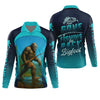Maxcorners Gone Fishing Be Back Bigfoot Blue Fishing Shirt, SPF Shirt For Men, Gift For Fisherman, Men's Fishing Shirt