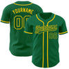 Maxcorners Custom Kelly Green Kelly Green-Gold Authentic Baseball Jersey LM2605