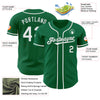 Maxcorners Custom Kelly Green White Authentic Baseball Jersey LM2605