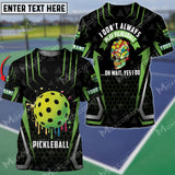Maxcorners Personalized Name Pickleball Skull 3D Shirt