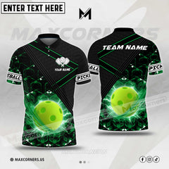Maxcorners Pickleball Mutilcolor Options Personalized Name & Team Name 3D Shirt (4 colors)