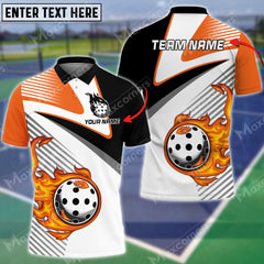 MaxCorners Personalized Name Pickleball 3D Polo Shirt