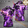 Maxcorners Ball 8 Inner Tiger Striking Lightning Billiard Jersey Multicolor Options Personalized Name, Team Name 3D Polo Shirt