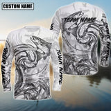 Maxcorners Salmon Deep Sea Trophy Sun Protection Personalized Name, Team Name Long Sleeve Shirt