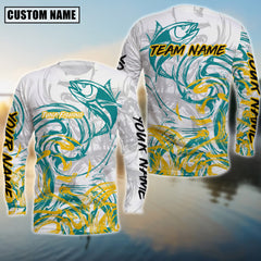 Maxcorners Tuna Deep Sea Trophy Sun Protection Personalized Name, Team Name Long Sleeve Shirt