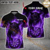 Maxcorners Darts Flaming Panther Personalized Name, Team Name Shirt