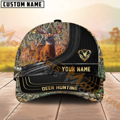 Maxcorners Camouflage Deer Hunting Hexagon Pattern Multicolor Personalized Name 3D Cap