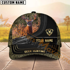 Maxcorners Camouflage Deer Hunting Hexagon Pattern Multicolor Personalized Name 3D Cap