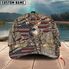 Maxcorners Deer Hunting Personalized Name 3D Cap (2 colors)
