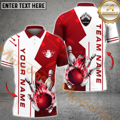 Maxcorners Ball Flame Bowling Jersey Multicolor Options Personalized Name, Team Name 3D Shirt