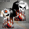 Maxcorners Punished Skull Flame Bowling Jersey Multicolor Options Personalized Name, Team Name 3D Shirt
