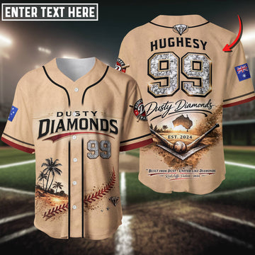 Maxcorners Custom 3D Pattern Baseball Jersey For Leon
