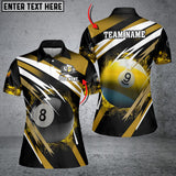 MaxCorners Billiard 8 Ball & 9 Ball Fire Customized Name, Team Name 3D Polo Shirt For Women