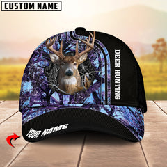 Maxcorners Camo Deer Hunting Pursuit Multicolor Personalized Name 3D Cap