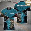 Maxcorners Darts Dartboard Broken Smoke Pattern MutilColor Option Customized Name, Team Name 3D Polo Shirt