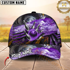 Maxcorners Bowling Drift Paint Splash Multicolor Personalized Name 3D Cap