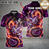 Maxcorners Bowling Cosmic Fire Dragon  Multicolor Customized Name, Team Name 3D Shirts