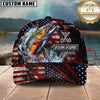 Maxcorners Fishing American Flag Personalized 3D Cap (11 Breeds)