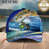 Maxcorners Ocean & Lake Fishing Personalized Name 3D Cap