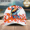 Maxcorners Burning Fishing Personalized Name 3D Cap