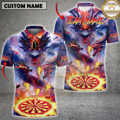 Maxcorners Dragon Inferno Darts Personalized Name, Team Name 3D Shirts