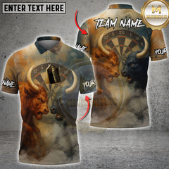 Maxcorners Darts Duel of the Bulls Personalized Name 3D Unisex Shirt