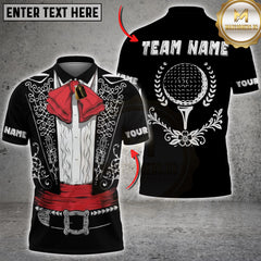 Maxcorners Golf Mexican Suit Golfer Personalized Name 3D Unisex Shirt