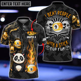Maxcorners Billiards Skull Flame Yellow Personalized Name 3D Unisex Shirt For John