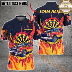 Maxcorners Hot Rod Darts Inferno Multicolor Personalized Name, Team Name 3D Shirt
