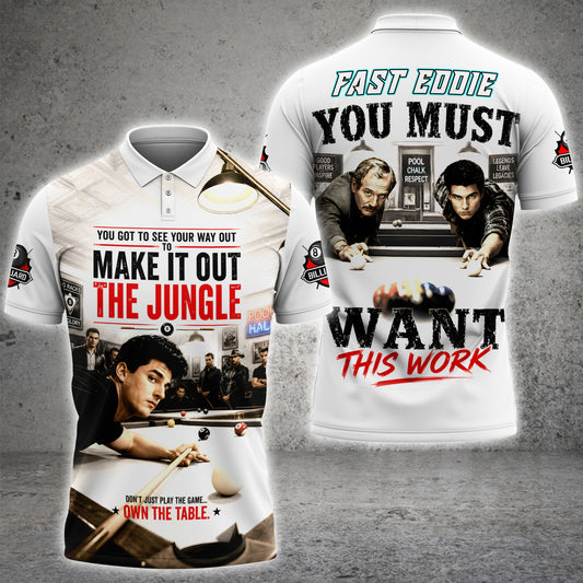Maxcorners Custom Billiard 3D Shirt For Fast Eddie