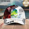 Maxcorners Fishing Red Flame With Cross Pattern Personalized 3D Cap (6 Breeds)