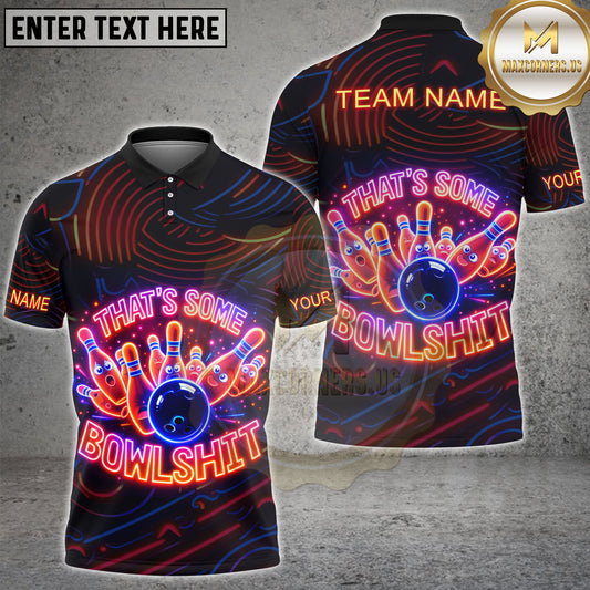 Maxcorners That’s Some Bowlshit Funny Bowling Humor Personalized Name, Team Name 3D Shirt