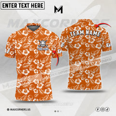 Maxcorners Customized Name Skull And Flower Pattern Golf Multicolor Option Custom 3D Polo Shirt