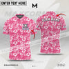 Maxcorners Customized Name Skull And Flower Pattern Golf Multicolor Option Custom 3D Polo Shirt