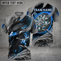 Maxcorners Darts Eagle Mutilcolor Options Personalized Name, Team Name 3D Polo Shirt