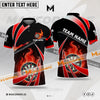 Maxcorners Darts Fire Light Mutilcolor Options Personalized Name, Team Name 3D Polo Shirt